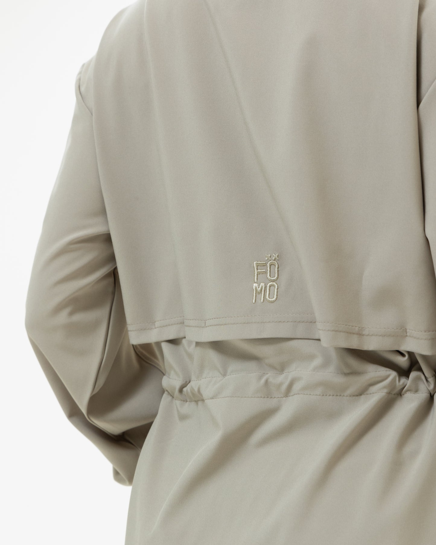 Beige Belted lightweight Jacket