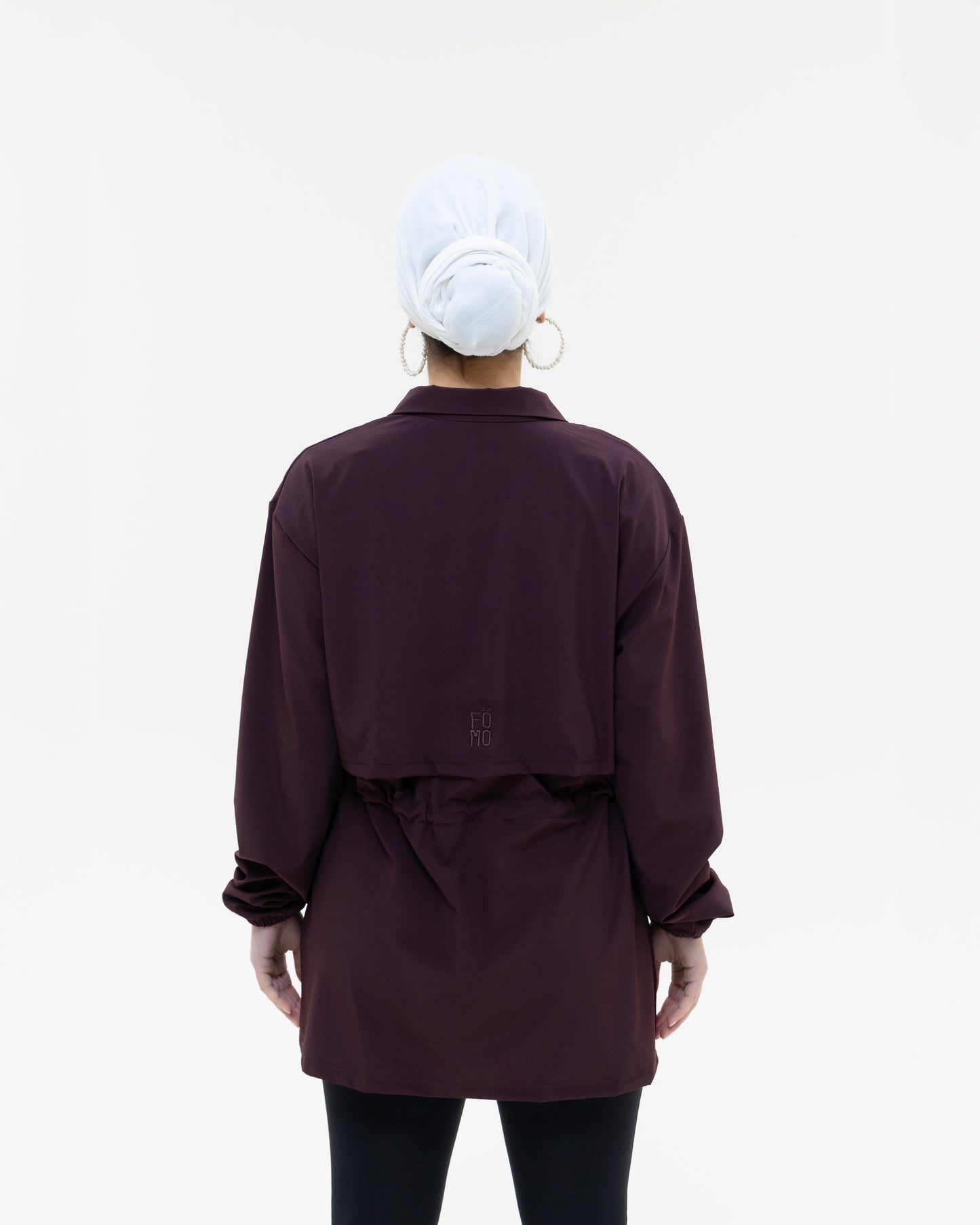 Burgundy Belted lightweight Jacket