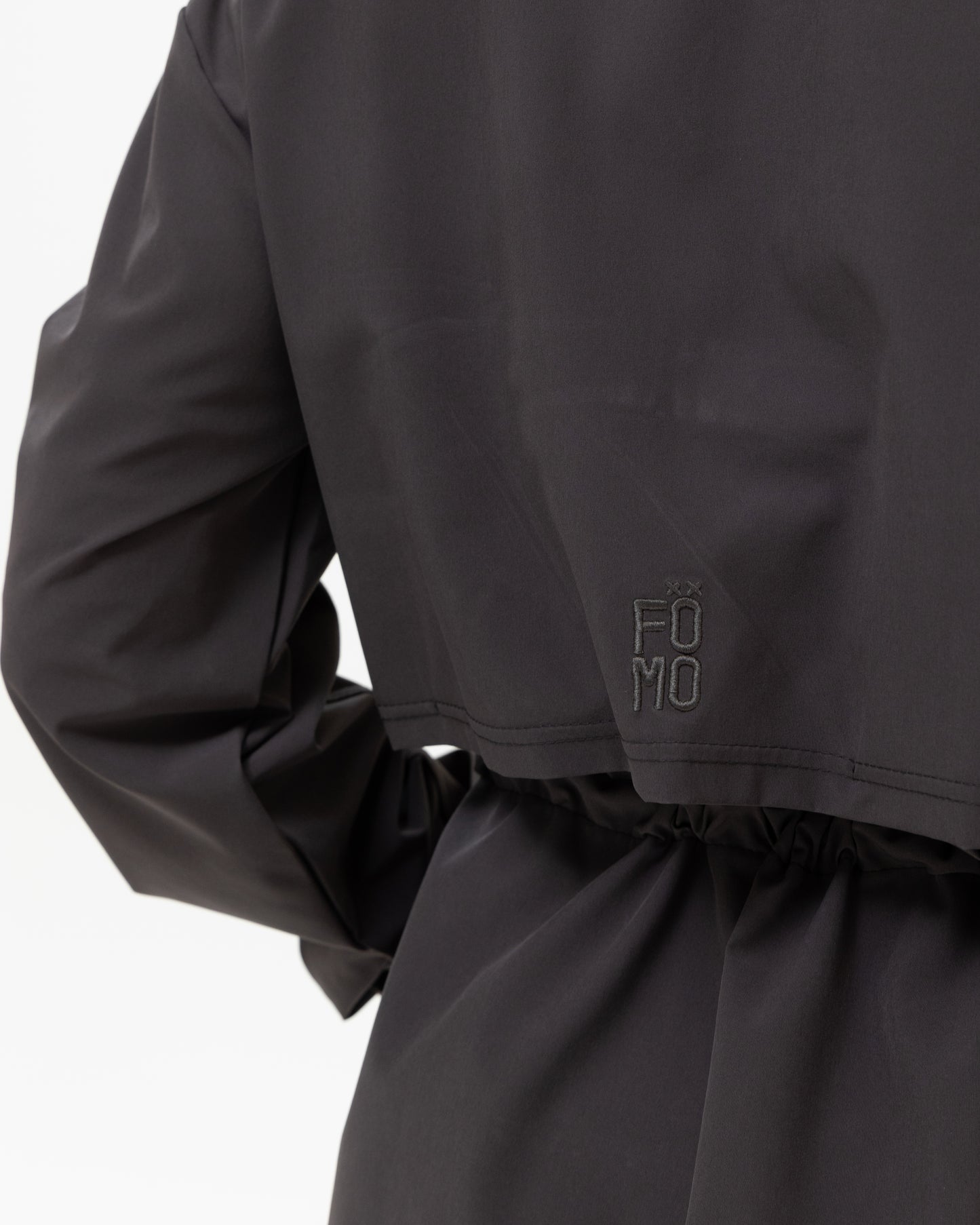 Charcoal brown Belted lightweight Jacket