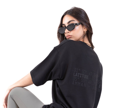 Black Latitude Oversized Shirt