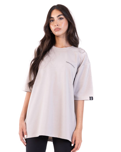 Beige FOMO Zone Oversized Shirt