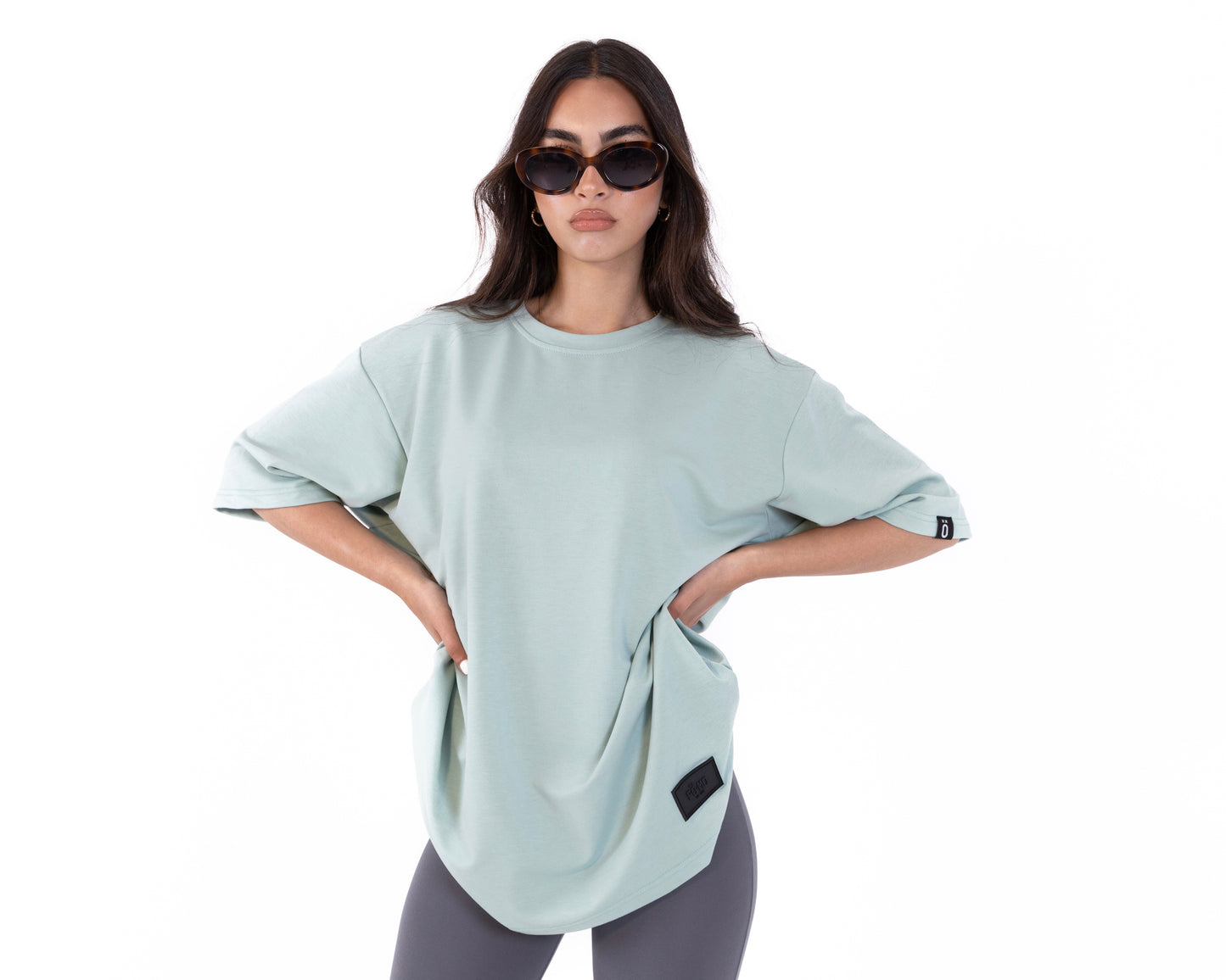 Mint Green FOMO Patch Seal Oversized Shirt