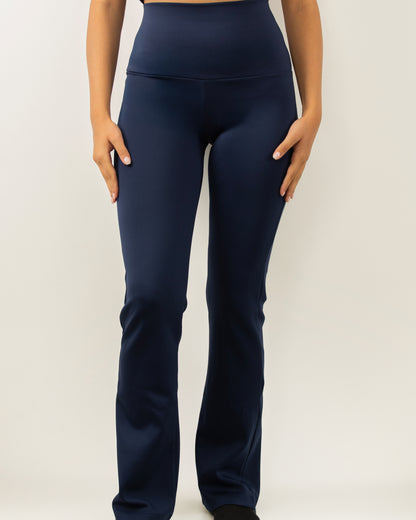 Navy Blue High Waist Flare Pants