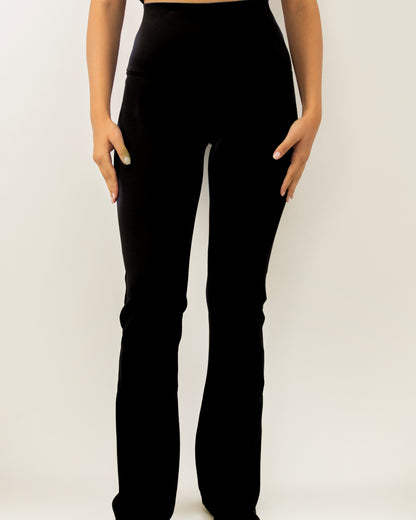 Black High Waist Flare Pants