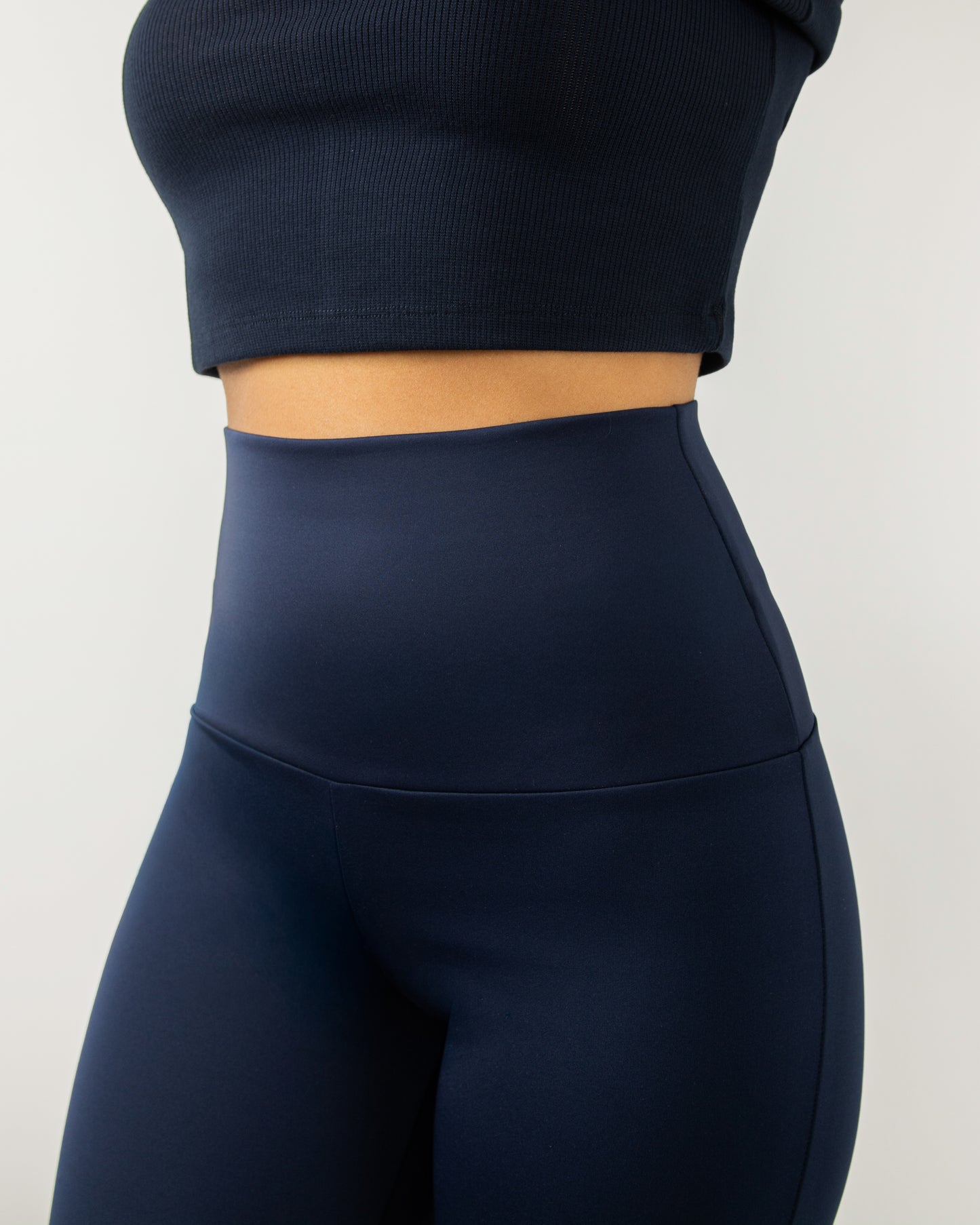 Navy Blue High Waist Flare Pants