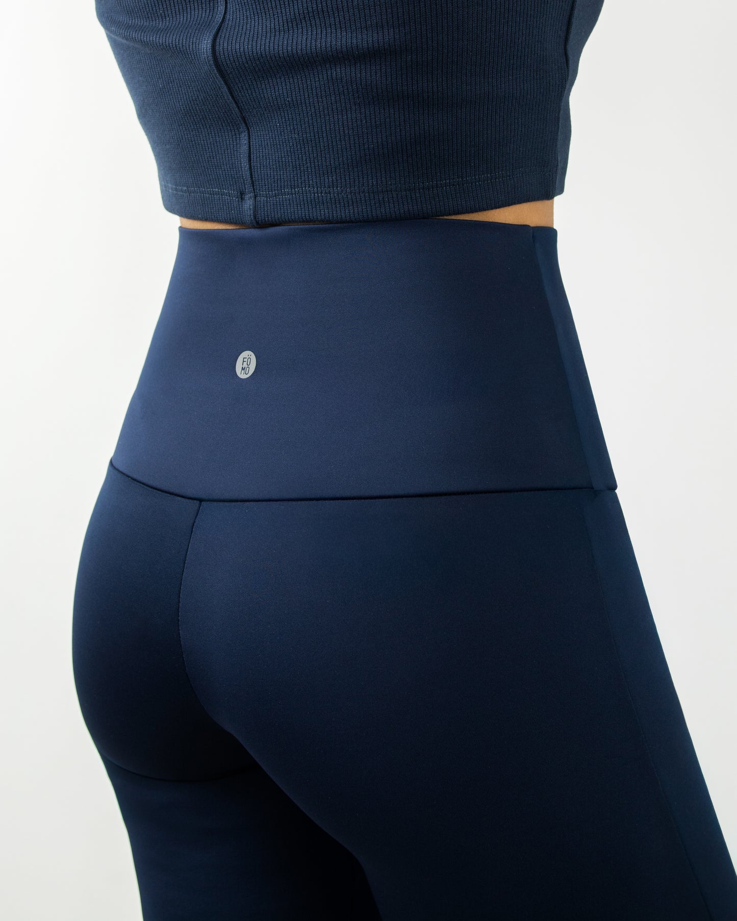 Navy Blue High Waist Flare Pants